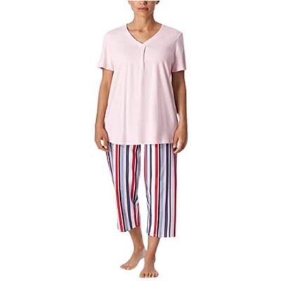 Schiesser Wygodny Krój Wielokolorowy Pijama 3/4 - Sleepwear Schiesser Wygodny Krój Wielokolorowy Pijama 3/4 - Sleepwear