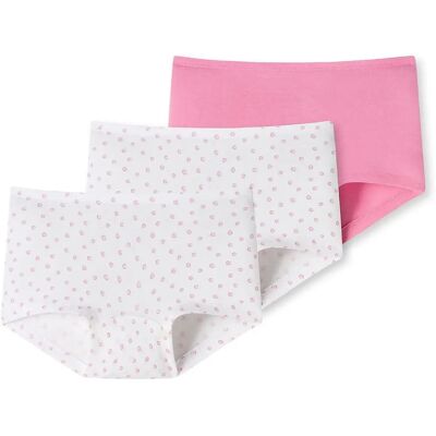 Schiesser Roze/Wit Biologisch Katoen Meisjes Shorts Set - Ondergoed Schiesser Roze/Wit Biologisch Katoen Meisjes Shorts Set - Ondergoed