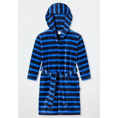 Schiesser - Velour Stripe - Dunkelblau - Jungen - Bademantel Schiesser - Velour Stripe - Dunkelblau - Jungen - Bademantel