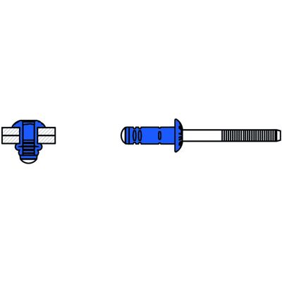 Gesipa G-Bulb Stahl/ Stahl Flachkopf 6,4x17mm - Blindniet Gesipa G-Bulb Stahl/ Stahl Flachkopf 6,4x17mm - Blindniet