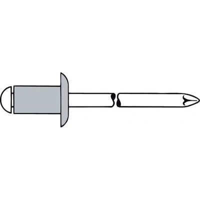 Gesipa 1433505 Rivet - 5x25mm - Aluminum Steel Blind Rivet - Durable, One-sided access Gesipa 1433505 Rivet - 5x25mm - Aluminum Steel Blind Rivet - Durable, One-sided access