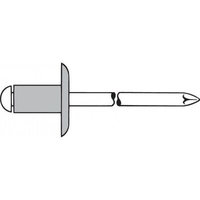 Gesipa - 1454121 - Aluminium - grote kop - blinde rivet Gesipa - 1454121 - Aluminium - grote kop - blinde rivet