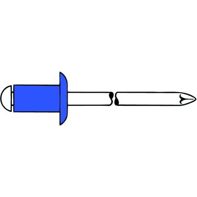 Remache ciego Gesipa 5x20 mm - Acero, Cabeza plana Remache ciego Gesipa 5x20 mm - Acero, Cabeza plana