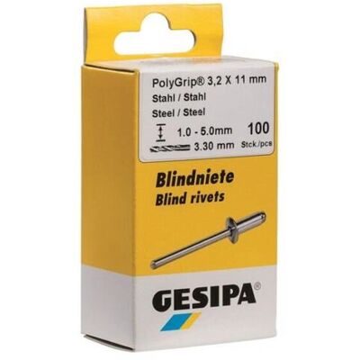 Gesipa 1433569 Steel Blind Rivet - Durable Fastening Gesipa 1433569 Steel Blind Rivet - Durable Fastening