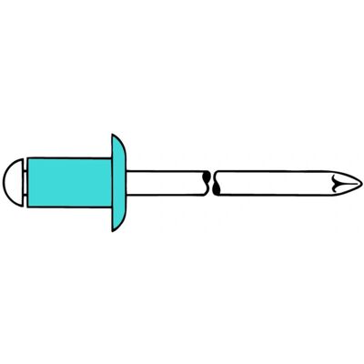 Remache ciego de acero inoxidable A2 - Cabeza plana 3x10mm - 1455157 Remache ciego de acero inoxidable A2 - Cabeza plana 3x10mm - 1455157
