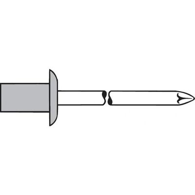 Remache Ciego Gesipa 3,2 x 8 mm Aluminio / Acero Inoxidable - Cabeza Plana Remache Ciego Gesipa 3,2 x 8 mm Aluminio / Acero Inoxidable - Cabeza Plana