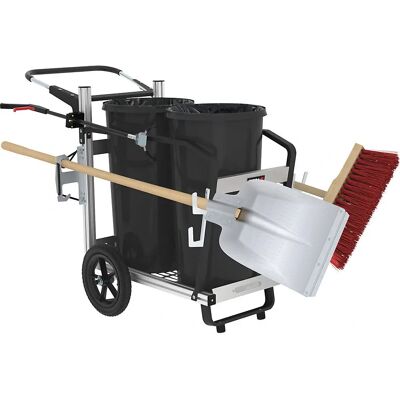 FLORA Abfall-Sammelkarren - 2 x 60L Behälter, Aluminiuwaren FLORA Abfall-Sammelkarren - 2 x 60L Behälter, Aluminiuwaren