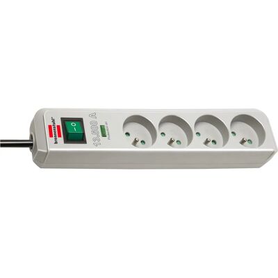 Regleta de corriente Brennenstuhl Eco-Line Protección contra sobretensiones 4 enchufes 1,5m Gris - Power Strip Regleta de corriente Brennenstuhl Eco-Line Protección contra sobretensiones 4 enchufes 1,5m Gris - Power Strip