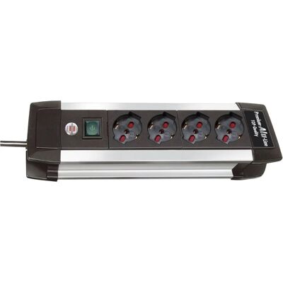 Brennenstuhl 1391005014 Verlengsnoer - Premium Aluminium Serie met 4 Italiaanse stopcontacten Brennenstuhl 1391005014 Verlengsnoer - Premium Aluminium Serie met 4 Italiaanse stopcontacten