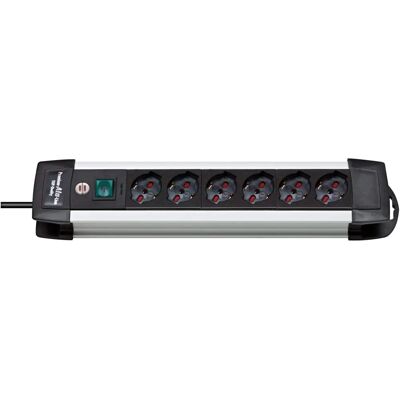 Regleta Brennenstuhl 3m Premium-Alu-Line con interruptor y 6 tomas Regleta Brennenstuhl 3m Premium-Alu-Line con interruptor y 6 tomas