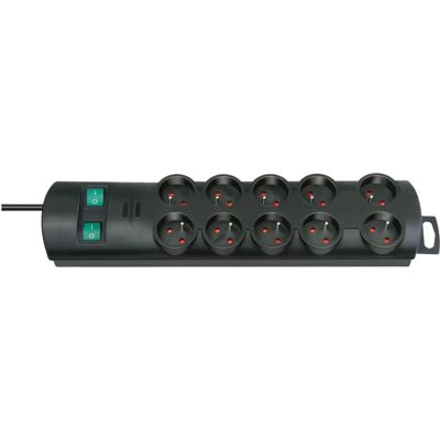 Brennenstuhl 1153304120 Protector contra sobretensión - Negro, 10 enchufes, 2m Brennenstuhl 1153304120 Protector contra sobretensión - Negro, 10 enchufes, 2m