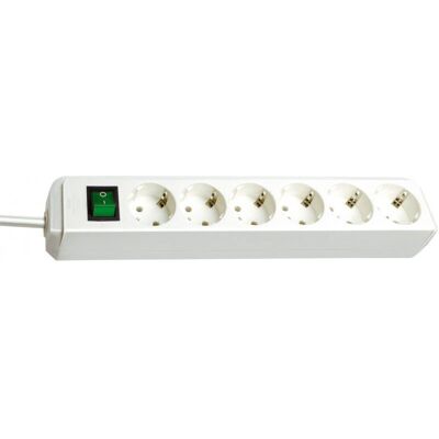 Brennenstuhl Eco Power Verlengsnoer - 6 stopcontacten - Wit Brennenstuhl Eco Power Verlengsnoer - 6 stopcontacten - Wit