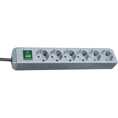 Brennenstuhl Eco Power Verlengsnoer - Grijs - 6 Stopcontacten Brennenstuhl Eco Power Verlengsnoer - Grijs - 6 Stopcontacten