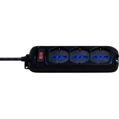 Brennenstuhl Stekkerdoos met Schakelaar - 3 Stopcontacten - Zwart - 1.4m Brennenstuhl Stekkerdoos met Schakelaar - 3 Stopcontacten - Zwart - 1.4m