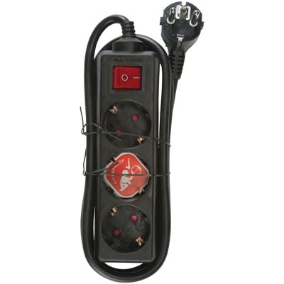 Nedis Mehrfachsteckdose 3-Wege 1,40 m Schwarz - Geerdeter Stecker TYP F Nedis Mehrfachsteckdose 3-Wege 1,40 m Schwarz - Geerdeter Stecker TYP F
