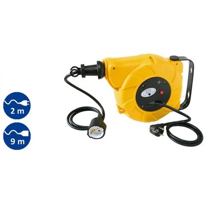 Bobina de cable automática Brennenstuhl - 2/9/10m, IP20, Amarillo Bobina de cable automática Brennenstuhl - 2/9/10m, IP20, Amarillo
