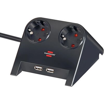Brennenstuhl 1153500222 Verlängerung - 2 USB-Ports - Schwarz Brennenstuhl 1153500222 Verlängerung - 2 USB-Ports - Schwarz