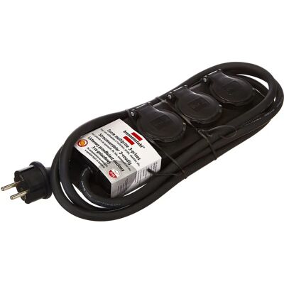 Multiprise Brennenstuhl - IP44 3 Prises Extérieur 2m Noire Multiprise Brennenstuhl - IP44 3 Prises Extérieur 2m Noire