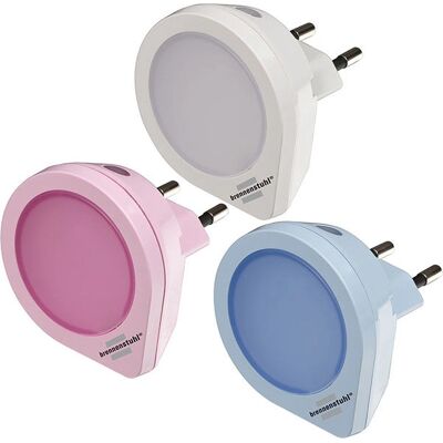 Brennenstuhl 1173180 Nachtlicht-Set - Dämmerungssensor, Weiß, Rosa, Blau Brennenstuhl 1173180 Nachtlicht-Set - Dämmerungssensor, Weiß, Rosa, Blau