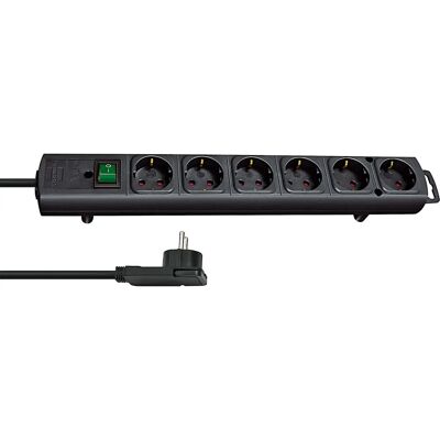Regleta de 6 tomas Brennenstuhl 2m Negra Regleta de 6 tomas Brennenstuhl 2m Negra