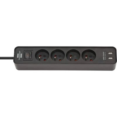 Regleta Brennenstuhl con 4 Tomas y USB - Negro Regleta Brennenstuhl con 4 Tomas y USB - Negro