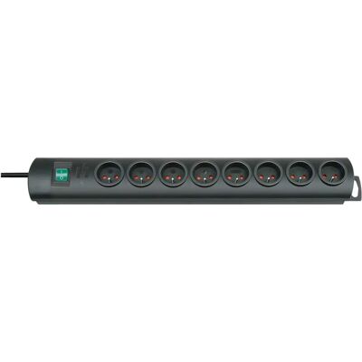 Regleta de corriente Brennenstuhl - 8 tomas - 2 m negro - Seguridad y diseño alemán Regleta de corriente Brennenstuhl - 8 tomas - 2 m negro - Seguridad y diseño alemán