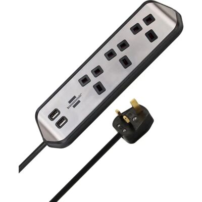 Brennenstuhl Model 1153593410 Black 2m 3-Gang Extension Lead - Extension Lead Brennenstuhl Model 1153593410 Black 2m 3-Gang Extension Lead - Extension Lead