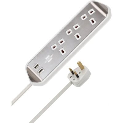 Brennenstuhl 1153593420 Power Strip - 240V, 3-Gang, White, 2m Cable Brennenstuhl 1153593420 Power Strip - 240V, 3-Gang, White, 2m Cable