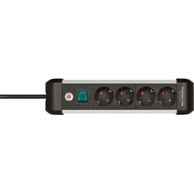 Extensión eléctrica Brennenstuhl 1391030400 - 4 tomas - 1.8m - Negro, Plata Extensión eléctrica Brennenstuhl 1391030400 - 4 tomas - 1.8m - Negro, Plata