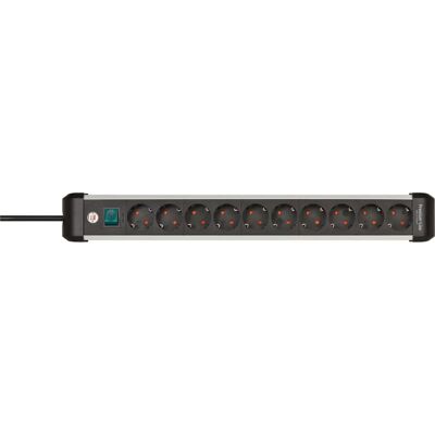 Brennenstuhl förgreningslist - 10 uttag, 3m kabel, Silver/Black Brennenstuhl förgreningslist - 10 uttag, 3m kabel, Silver/Black