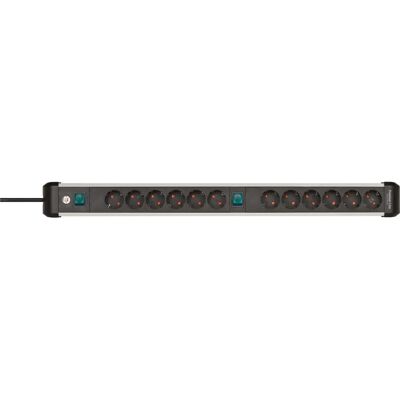 Regleta Brennenstuhl Premium-Alu-Line, 3m, 12 enchufes, negro/plata Regleta Brennenstuhl Premium-Alu-Line, 3m, 12 enchufes, negro/plata
