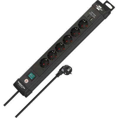 Brennenstuhl 1951160608 Extensión eléctrica, 6 tomas, 3 m, USB Brennenstuhl 1951160608 Extensión eléctrica, 6 tomas, 3 m, USB