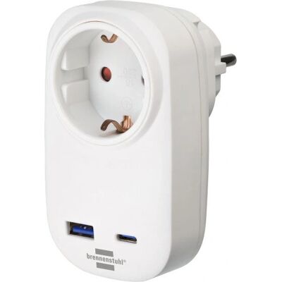 Brennenstuhl 1508210010 Adaptador de enchufe Tipo F Blanco Brennenstuhl 1508210010 Adaptador de enchufe Tipo F Blanco