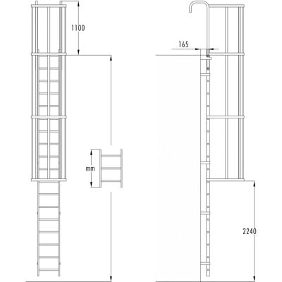 Hailo Professionale Scala con protezione posteriore STM-13 - Scala Hailo Professionale Scala con protezione posteriore STM-13 - Scala