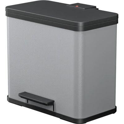 Hailo Öko Trio Plus Tretmülleimer - 27L Silber Hailo Öko Trio Plus Tretmülleimer - 27L Silber