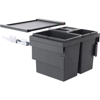 Hailo Cargo Synchro Küchen-Abfalleimer - Kunststoff, Grau - Abfalleimer Hailo Cargo Synchro Küchen-Abfalleimer - Kunststoff, Grau - Abfalleimer