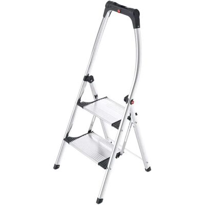 Hailo K100 TopLine vouwladder - 2 treden, 120 cm, Grijs Hailo K100 TopLine vouwladder - 2 treden, 120 cm, Grijs