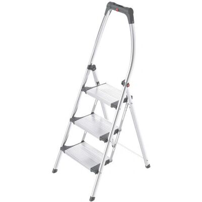 Escalera de mano Hailo - 3 peldaños, Negro - Escalera de mano Escalera de mano Hailo - 3 peldaños, Negro - Escalera de mano