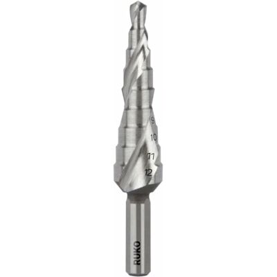 Ruko 101050-9 Stufenbohrer - Metall, 9-stufig, Silber Ruko 101050-9 Stufenbohrer - Metall, 9-stufig, Silber