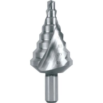 Ruko Silber Stufenbohrer - 8-Stufig HSS Spiralbohrer - 6-32mm Ruko Silber Stufenbohrer - 8-Stufig HSS Spiralbohrer - 6-32mm