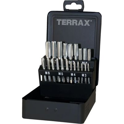 Conjunto de 21 machos em HSS Terrax A245006 - Ferramentas de perfuração Conjunto de 21 machos em HSS Terrax A245006 - Ferramentas de perfuração