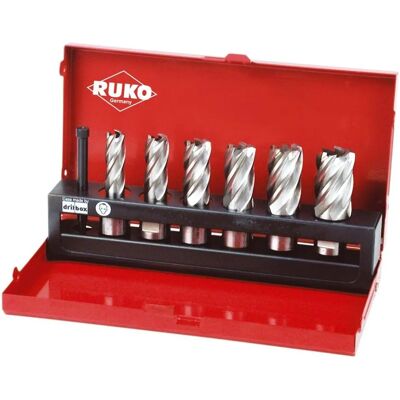 RUKO 108820 Kernebor sæt - Højhastighedsstål, 6 bore, 30mm dybde RUKO 108820 Kernebor sæt - Højhastighedsstål, 6 bore, 30mm dybde