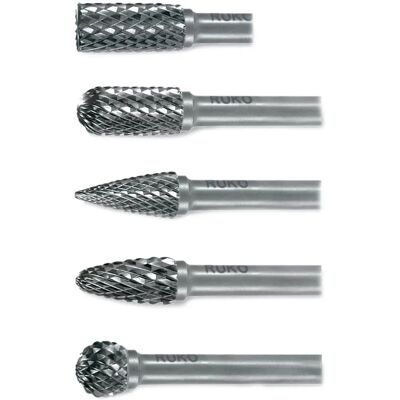 RUKO 116005 Sæt med 5 tungstenkarbidbor RUKO 116005 Sæt med 5 tungstenkarbidbor