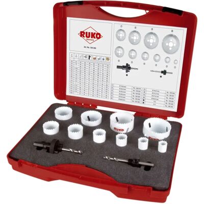 RUKO 126303 Hole Saw Set - Cobalt 12pc RUKO 126303 Hole Saw Set - Cobalt 12pc