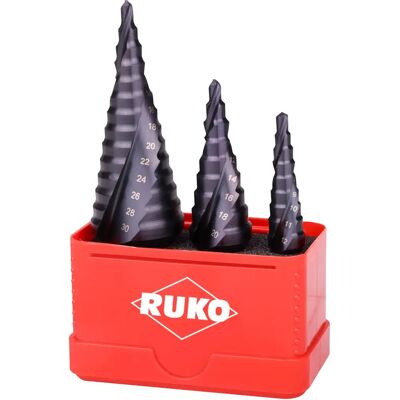 RUKO A101032F Frese coniche a gradino in titanio - Step Cone Mills RUKO A101032F Frese coniche a gradino in titanio - Step Cone Mills