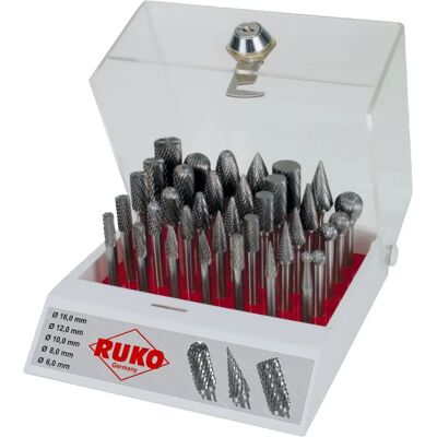 Ruko 116008 - Juego De 35 Fresas - Carburo, 6-16mm Ruko 116008 - Juego De 35 Fresas - Carburo, 6-16mm