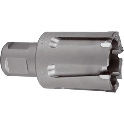 Broca hueca para vías de tren - Carburo de tungsteno, vástago Weldon - Profundidad 25mm Broca hueca para vías de tren - Carburo de tungsteno, vástago Weldon - Profundidad 25mm