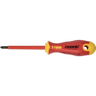 Felo PZ1 Insulated Phillips Screwdriver - Ergonomic Handle - 80mm Felo PZ1 Insulated Phillips Screwdriver - Ergonomic Handle - 80mm