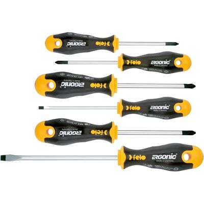 Juego de destornilladores ergonómicos Felo 6 piezas - Calidad alemana Juego de destornilladores ergonómicos Felo 6 piezas - Calidad alemana