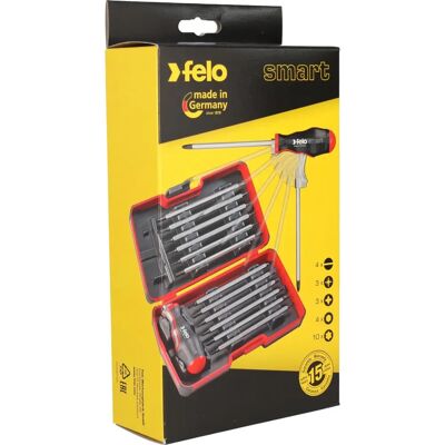 Set de Tournevis Felo Smart EVO - Lames Interchangeables, Poignée Ergonomique - Qualité Professionnelle Set de Tournevis Felo Smart EVO - Lames Interchangeables, Poignée Ergonomique - Qualité Professionnelle